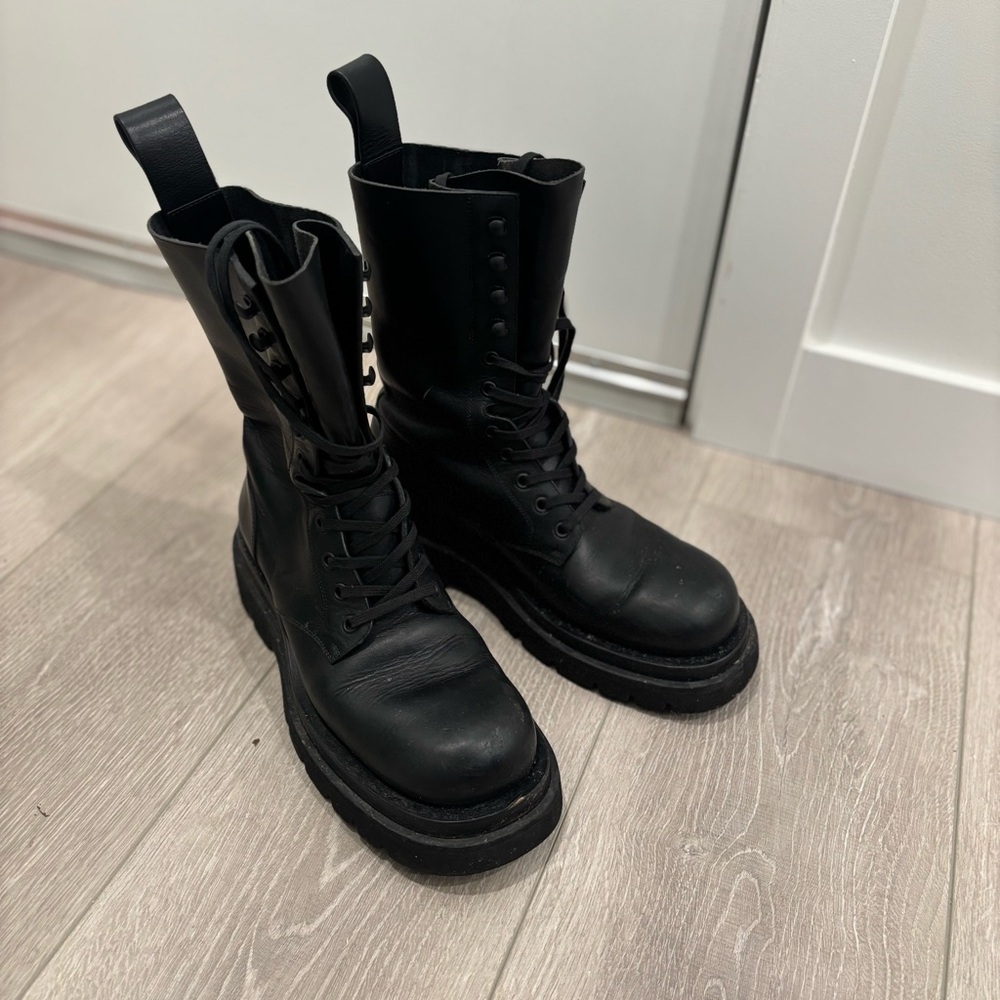 Bottega Veneta Lace-Up Combat Boots 38.5